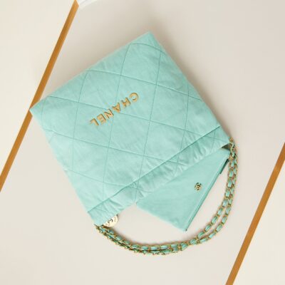 CC CLASSIC MEDIUM 37 BAG IN TF BLUE CANVAS