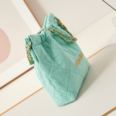 CC CLASSIC MEDIUM 37 BAG IN TF BLUE CANVAS