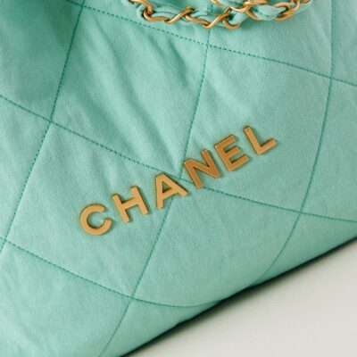 CC CLASSIC MEDIUM 37 BAG IN TF BLUE CANVAS