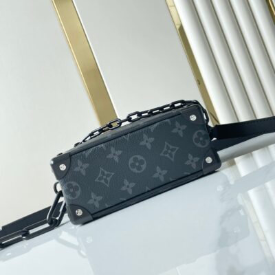 MINI SOFT TRUNK 18 IN GUN METAL MONOGRAM ECLIPSE CANVAS