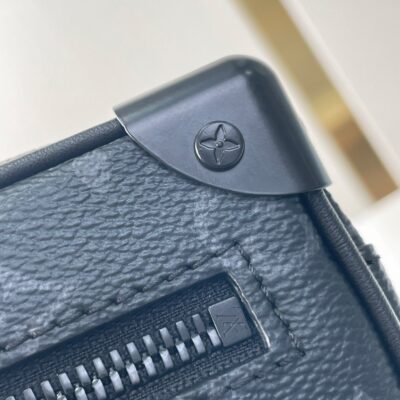 MINI SOFT TRUNK 18 IN GUN METAL MONOGRAM ECLIPSE CANVAS