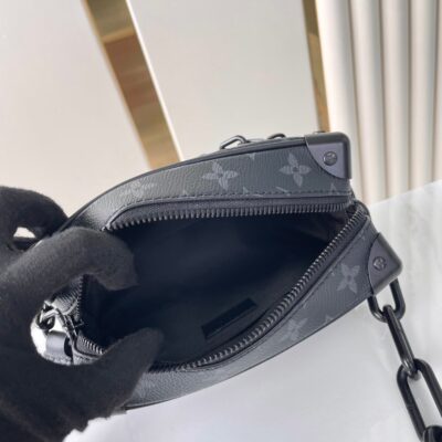 MINI SOFT TRUNK 18 IN GUN METAL MONOGRAM ECLIPSE CANVAS