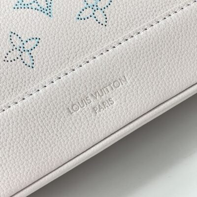 FLORE 28 IN WHITE PERFORATED CALFSKIN
