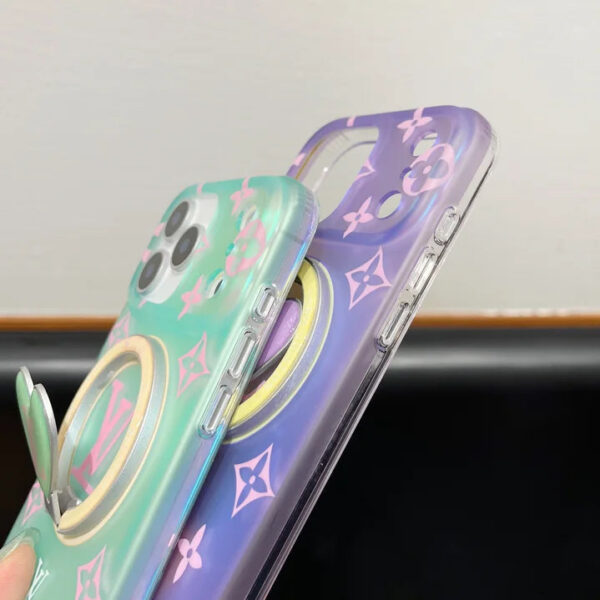 Louis Vuitton Colorful Heart Magnetic Holder For iPhone 13-18 Pro & Pro Max