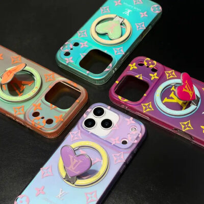 Louis Vuitton Colorful Heart Magnetic Holder For iPhone 13-18 Pro & Pro Max