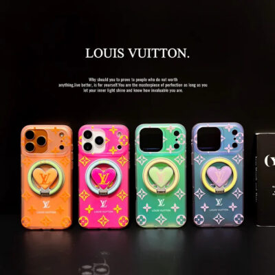 Louis Vuitton Colorful Heart Magnetic Holder For iPhone 13-18 Pro & Pro Max