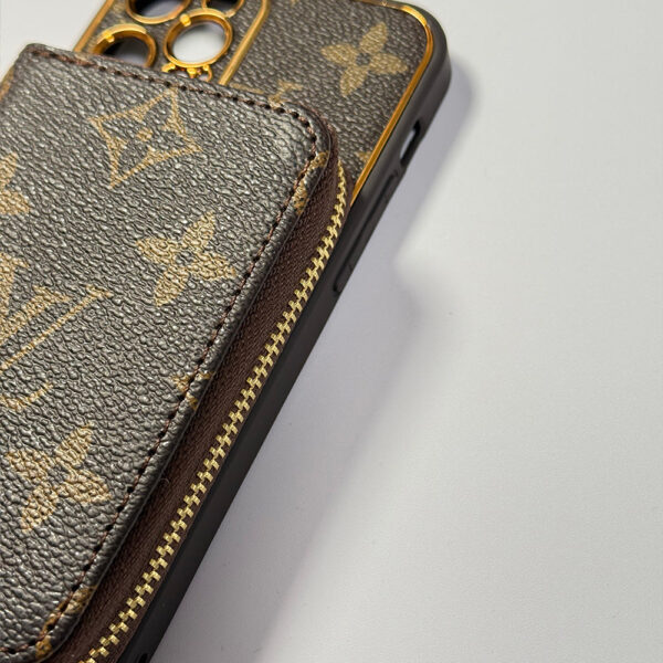 Brown iPhone case 2004 | Accordion card holder (subject to the video)