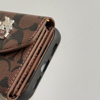 C series Phone case 1004 Brown | Accordion card holder (subject to the video)