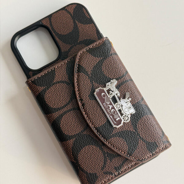 C series Phone case 1004 Brown | Accordion card holder (subject to the video)