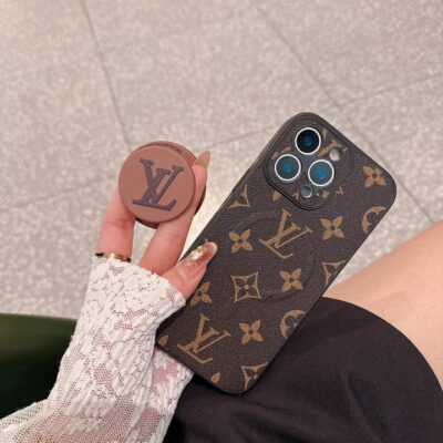 20260312100635_93096 Luxury Monogram Leather Magsafe Phone Case Stand Function for iPhone 13-18 Pro & Pro Max
