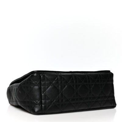 20419d4f663f86d739fb56cff4b6aed7 CHRISTIAN DIOR Calfskin Cannage Medium Caro Bag Black