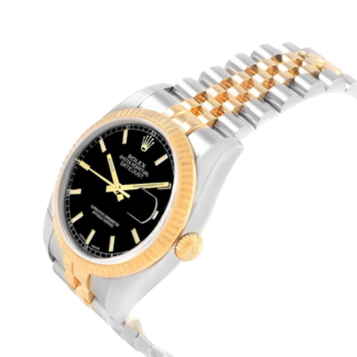 ساعة رولكس Datejust 116233BKSJ 36MM مينا باللون الأسود بعلبة فضية