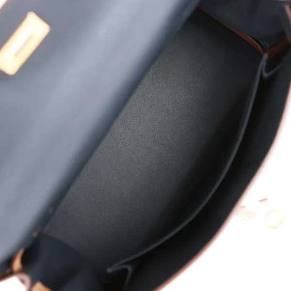210bbdb88dc06ebc2ed3b030d419599a Hermès Colormatic Kelly Retourne 25 Caban, Black and Chai Swift Gold Hardware