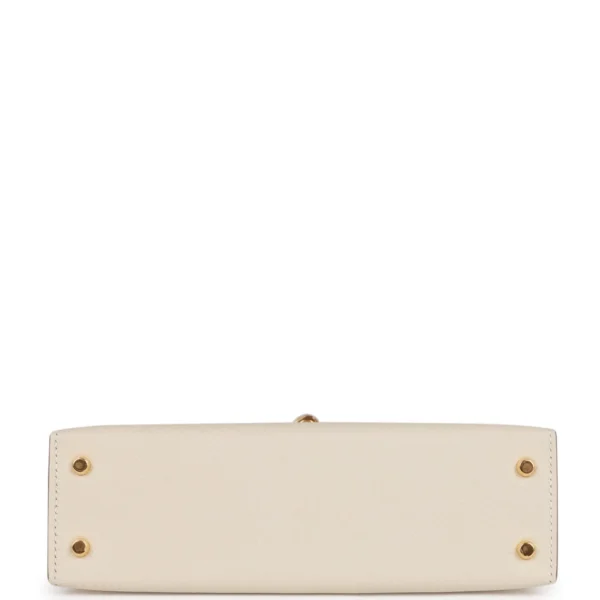 Hermès Kelly Sellier 20 Craie Epsom Gold Hardware