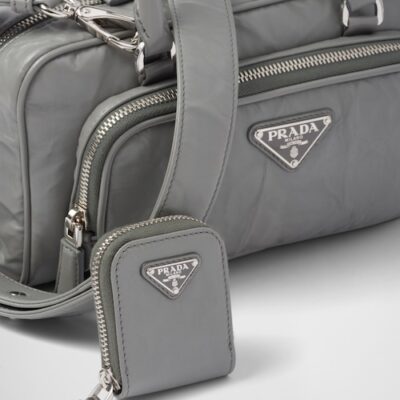 Prada Antique nappa leather multi-pocket top-handle bag - Slate Gray