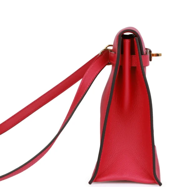 Hermès Kelly Danse Framboise Evercolor Gold Hardware