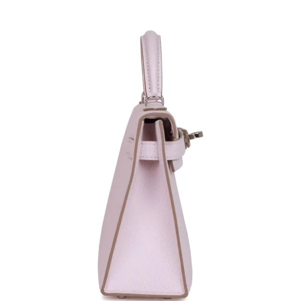 Hermès Kelly Sellier 20 Mauve Pale Epsom Palladium Hardware