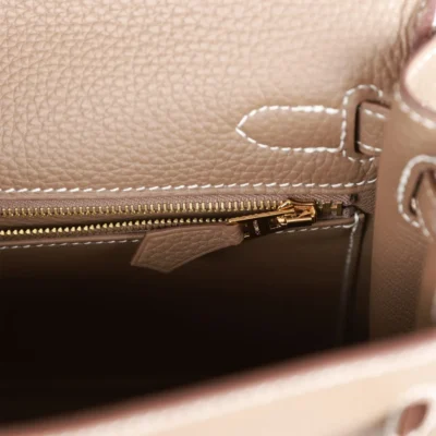22ba7c5211ecceac552d30277fcff4e1 Hermès Kelly Retourne 25 Etoupe Togo Gold Hardware