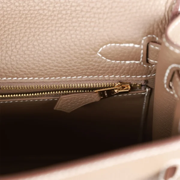 22ba7c5211ecceac552d30277fcff4e1 Hermès Kelly Retourne 25 Etoupe Togo Gold Hardware