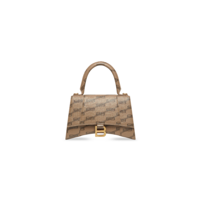 HOURGLASS BB MONOGRAM beschichtet Small Damen Handtasche aus Canvas in Beige