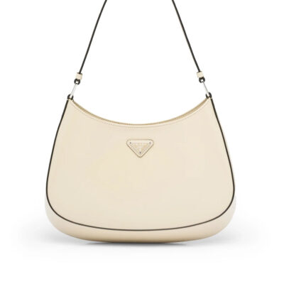 Prada Cleo 拉丝 皮革 Desert 肩背包