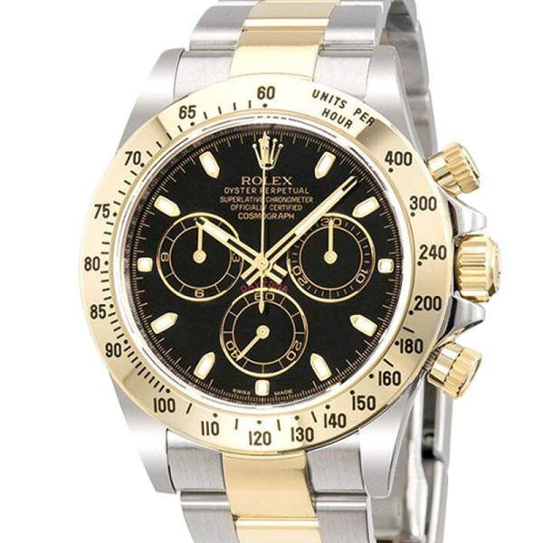 Rolex Daytona 116523BKSO 40MM Black Dial Silver-tone Case