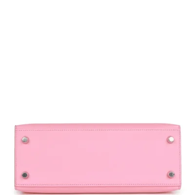 Hermès Kelly Sellier 25 Rose Confetti Epsom Palladium Hardware