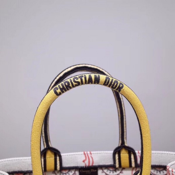 حقيبة حمل Dior Book بلون Multicolored Geometric كانفاس