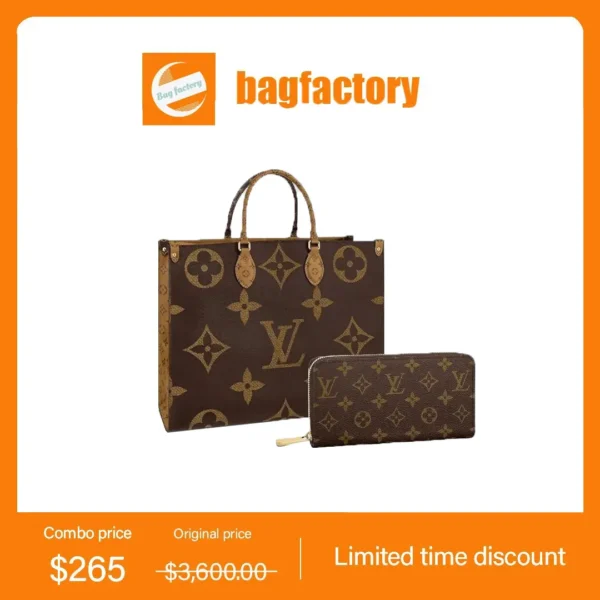 LOUIS VUITTON Louis Vuitton tote bag long wallet 2-piece set deals Ref: M45320 + M42616