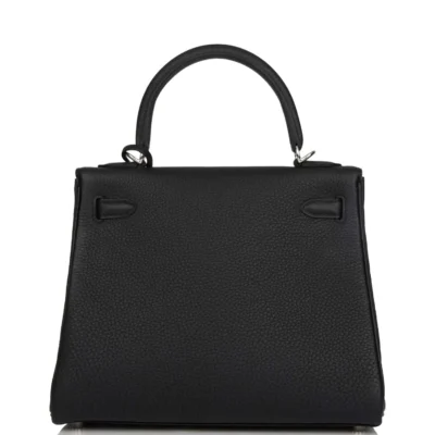 2585e53ad12810adb4107375b50967f1 Hermès Kelly Retourne 25 Black Togo Palladium Hardware