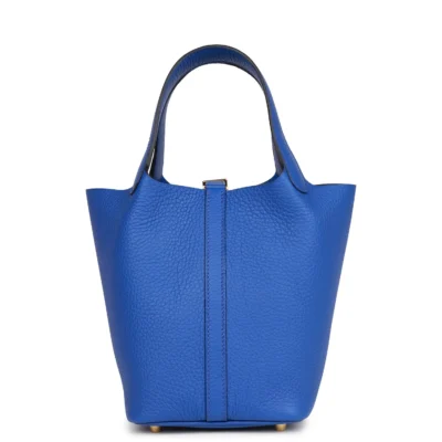 Hermès Picotin Lock 18 Bleu Royal Clemence Gold Hardware