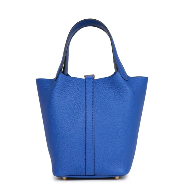 Hermès Picotin Lock 18 Bleu Royal Clemence Gold Hardware