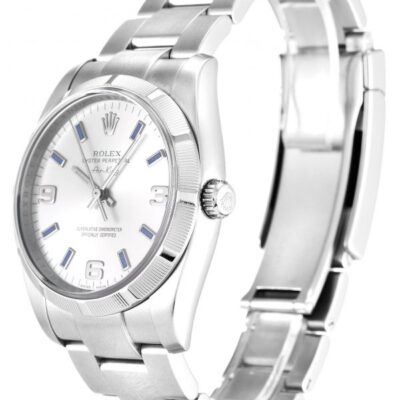 25d5656a3e6f039598b965f051df1ead Rolex Air-king 114210.3 Silver Quarter Arabic Dial Unisex 34MM