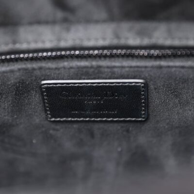 Christian Dior Medium Lady Dior Tote Black Lambskin Ruthenium Hardware