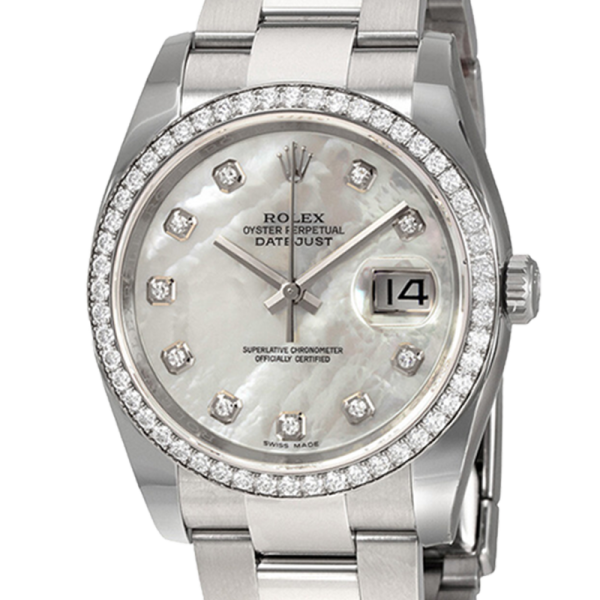 Rolex Datejust 116244MDO 36MM Mother of Pearl Silver-tone Case