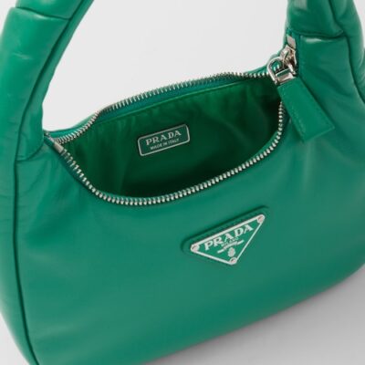 Prada Soft padded nappa leather mini-bag - Mango