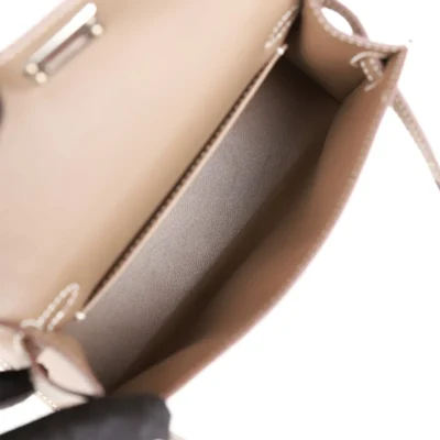 Hermès Kelly Sellier 20 Etoupe Epsom Palladium Hardware