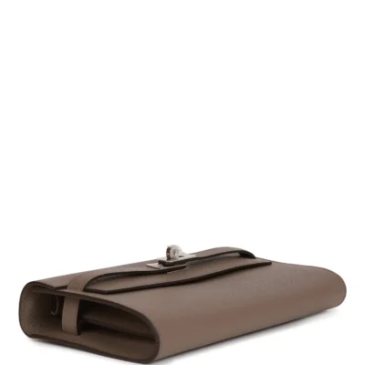Hermès Kelly Wallet To Go Etain Epsom Palladium Hardware