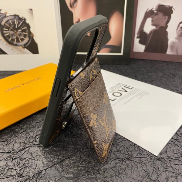 26e3348776ce10ed93c1d12344cc3ef7 LUXURY MONOGRAM GENUINE LEATHER IPHONE CASE FLIP WALLET Roxy New 2