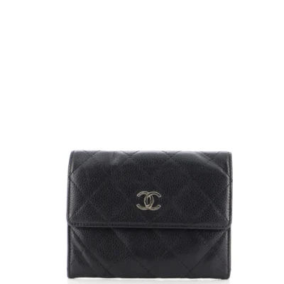 Chanel CC Compact Wallet Quilted Caviar