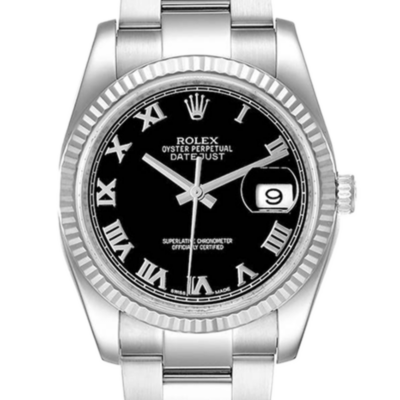 Rolex Datejust 116234BKRO 36MM Black Dial Silver-tone Case