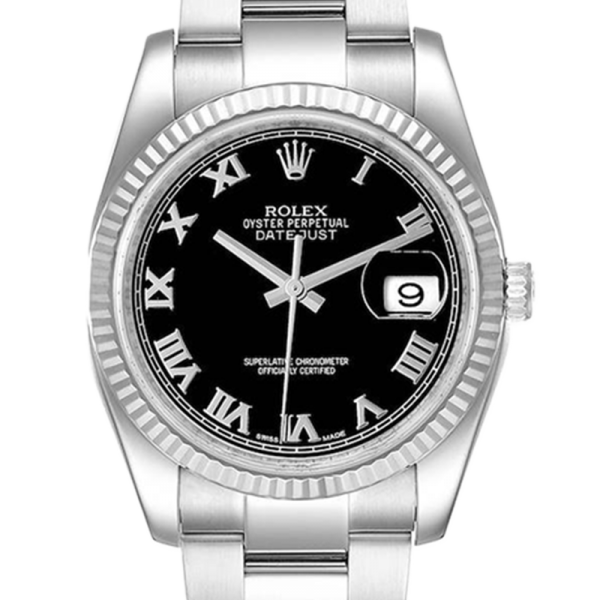 Rolex Datejust 116234BKRO 36MM Black Dial Silver-tone Case