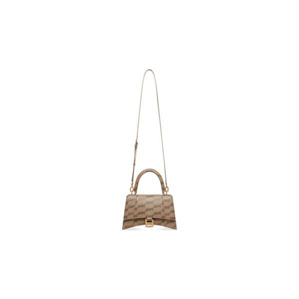 HOURGLASS BB MONOGRAM beschichtet Small Damen Handtasche aus Canvas in Beige