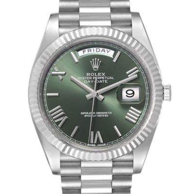 Rolex Day-Date m228239-0033 40MM Green Dial Silver-tone Case