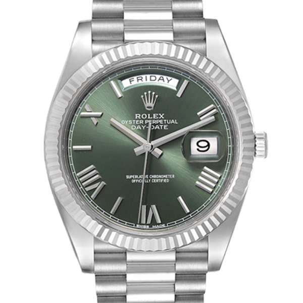 Rolex Day-Date m228239-0033 40MM Green Dial Silver-tone Case