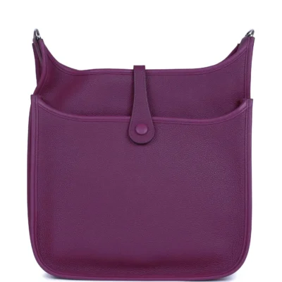 حقيبة Hermès Evelyne III PM Anemone كليمنس إكسسوارات معدنية بلاديوم