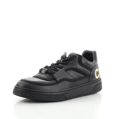 Chanel Women's Low-Top Logo Sneakers Print Leather