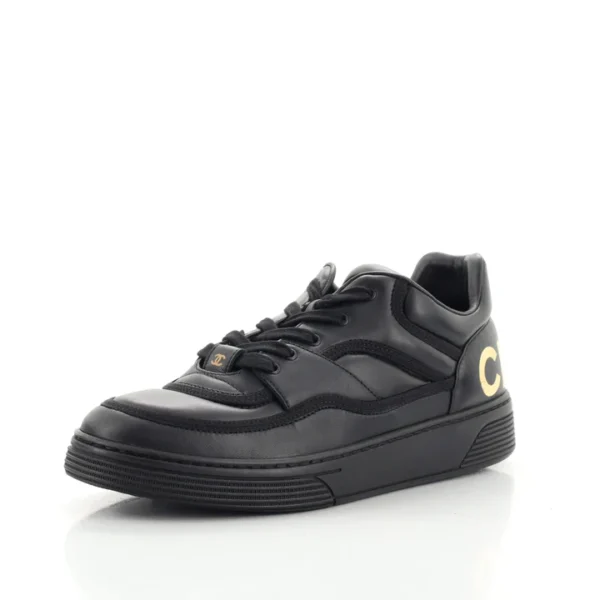 Chanel Women's Low-Top Logo Sneakers Print Leather