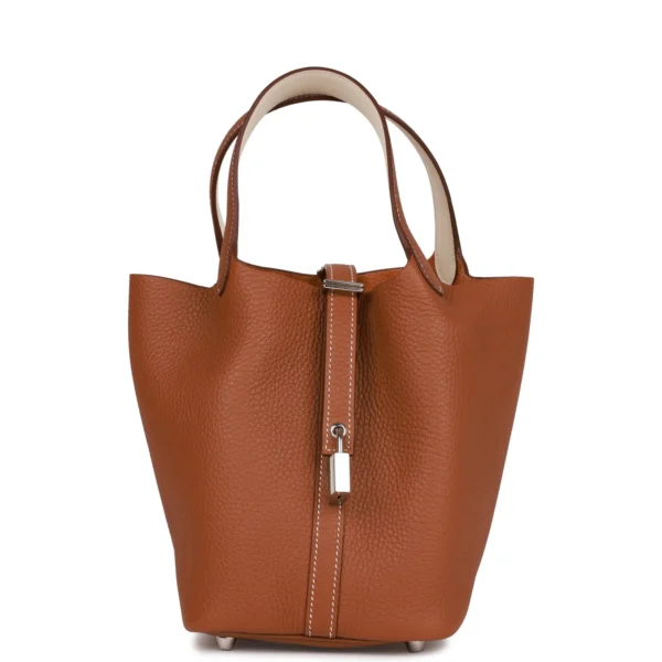 Hermès Eclat Picotin Lock 18 Gold Clemence Palladium Hardware