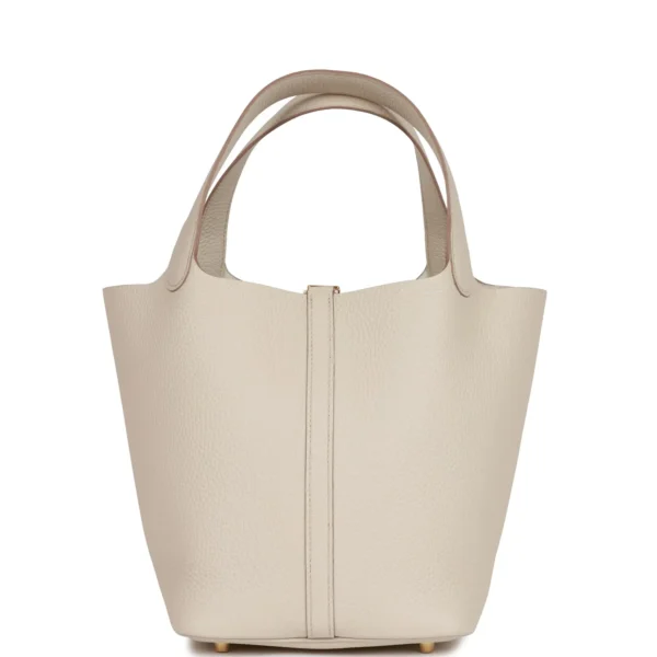 Hermès Picotin Lock 22 Beton Clemence Gold Hardware